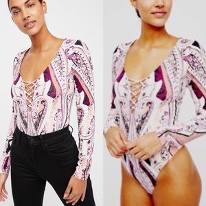 Free People Pick A Place Bodysuit, Criss cross